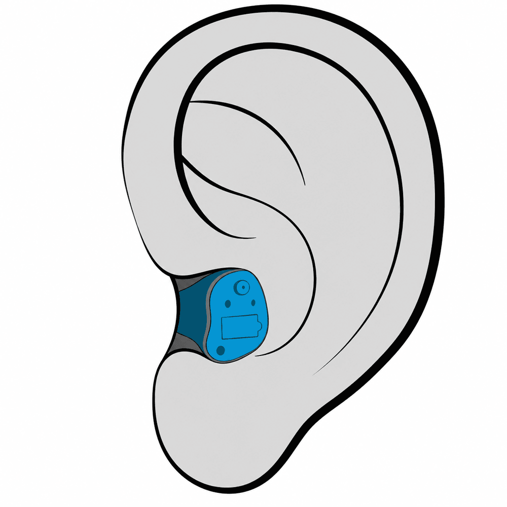 In-the-canal (ITC) custom hearing aid style fitted at AUDIO-LOGIC, PC in Columbus, NE
