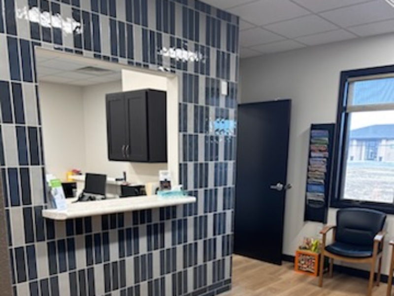 Front desk and waiting area at AUDIO-LOGIC, PC, an independent hearing clinic in Columbus, NE
