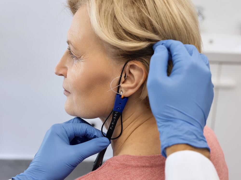 Real ear measurement verifying a hearing aid fitting at AUDIO-LOGIC, PC in Columbus, NE